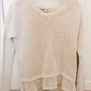 Girls Abercrombie white sweater
